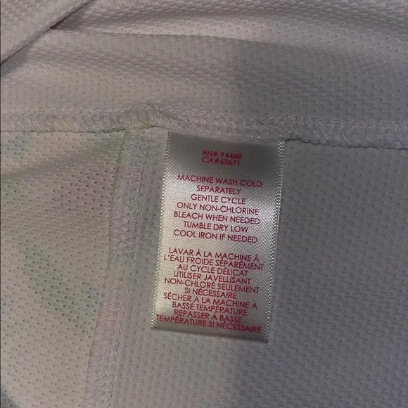 NWT Stella Parker Sport Floral Vine Sleeveless Polo UPF 50 Sun Protection Size L - Picture 7 of 10